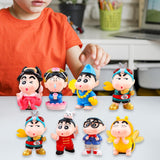 Maxbell 8Pcs Resin Mini Doll Statues Home Fireplace Gift Bedroom Miniature Figurines