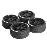 Maxbell 4 Pieces 1/7 RC Car Tires RC Car Parts Higt Performance Flat Run Wheel Truck