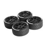 Maxbell 4 Pieces 1/7 RC Car Tires RC Car Parts Higt Performance Flat Run Wheel Truck