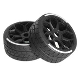 Maxbell 4 Pieces 1/7 RC Car Tires Modification Assembly DIY Hubs Wheel Truck Crawler