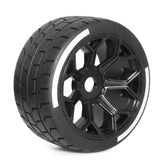 Maxbell 4 Pieces 1/7 RC Car Tires Modification Assembly DIY Hubs Wheel Truck Crawler