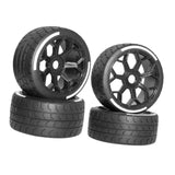 Maxbell 4 Pieces 1/7 RC Car Tires Modification Assembly DIY Hubs Wheel Truck Crawler