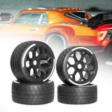 Maxbell 4 Pieces 1/7 RC Car Tires Modification Assembly DIY Hubs Wheel Truck Crawler
