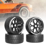 Maxbell 4 Pieces 1/7 RC Car Tires Modification Assembly DIY Hubs Wheel Truck Crawler