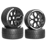 Maxbell 4 Pieces 1/7 RC Car Tires Modification Assembly DIY Hubs Wheel Truck Crawler
