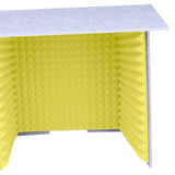 Maxbell Soundproof Booth Studio Sound Recording Foam Panels Desktop Soundproof Cover Gray Yellow