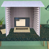 Maxbell Soundproof Booth Studio Sound Recording Foam Panels Desktop Soundproof Cover Gray