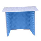 Maxbell Soundproof Booth Studio Sound Recording Foam Panels Desktop Soundproof Cover Gray  Blue
