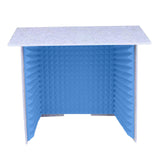 Maxbell Soundproof Booth Studio Sound Recording Foam Panels Desktop Soundproof Cover Gray  Blue