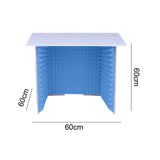 Maxbell Soundproof Booth Studio Sound Recording Foam Panels Desktop Soundproof Cover Gray  Blue