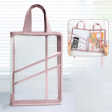 Maxbell File Organizer Tote Handbag Waterproof Document Bag for Travel School Office Pink