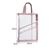 Maxbell File Organizer Tote Handbag Waterproof Document Bag for Travel School Office Pink