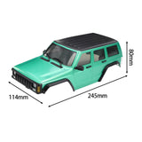 Maxbell RC Car Body Shell Sturdy with Front Rear Bumper for 1:18 RC Hobby Car Trucks Green