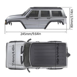 Maxbell RC Car Body Shell Sturdy with Front Rear Bumper for 1:18 RC Hobby Car Trucks Gray