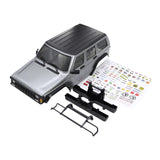 Maxbell RC Car Body Shell Sturdy with Front Rear Bumper for 1:18 RC Hobby Car Trucks Gray