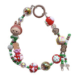 Maxbell Keychain Doll Collectible Toys Bag Pendant Doll for Boys Girls Gift Children Red Green