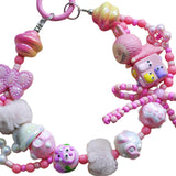 Maxbell Keychain Doll Collectible Toys Bag Pendant Doll for Boys Girls Gift Children Pink