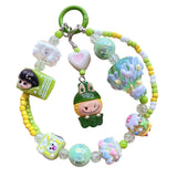 Maxbell Keychain Doll Collectible Toys Bag Pendant Doll for Boys Girls Gift Children Green