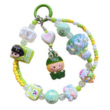 Maxbell Keychain Doll Collectible Toys Bag Pendant Doll for Boys Girls Gift Children Green