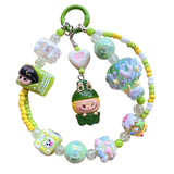 Maxbell Keychain Doll Collectible Toys Bag Pendant Doll for Boys Girls Gift Children Green