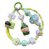 Maxbell Keychain Doll Collectible Toys Bag Pendant Doll for Boys Girls Gift Children Green