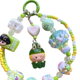 Maxbell Keychain Doll Collectible Toys Bag Pendant Doll for Boys Girls Gift Children Green