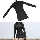 Maxbell 1:6 Scale Bodycon Retro Miniature Trendy Clothing for 12 inch Female Figures black