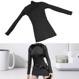 Maxbell 1:6 Scale Bodycon Retro Miniature Trendy Clothing for 12 inch Female Figures black