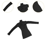 Maxbell 1:6 Scale Bodycon Retro Miniature Trendy Clothing for 12 inch Female Figures black