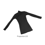 Maxbell 1:6 Scale Bodycon Retro Miniature Trendy Clothing for 12 inch Female Figures black