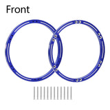 Maxbell 4 Pieces Wheel Reinforcement Rings for 1/4 Motorcycle Promoto Accessories Blue