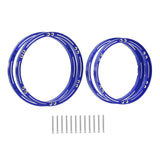 Maxbell 4 Pieces Wheel Reinforcement Rings for 1/4 Motorcycle Promoto Accessories Blue