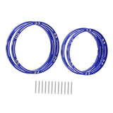 Maxbell 4 Pieces Wheel Reinforcement Rings for 1/4 Motorcycle Promoto Accessories Blue