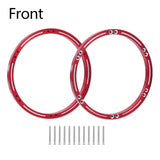 Maxbell 4 Pieces Wheel Reinforcement Rings for 1/4 Motorcycle Promoto Accessories Red