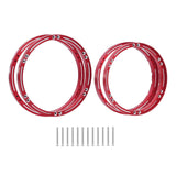 Maxbell 4 Pieces Wheel Reinforcement Rings for 1/4 Motorcycle Promoto Accessories Red
