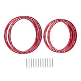 Maxbell 4 Pieces Wheel Reinforcement Rings for 1/4 Motorcycle Promoto Accessories Red
