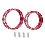 Maxbell 4 Pieces Wheel Reinforcement Rings for 1/4 Motorcycle Promoto Accessories Red