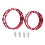 Maxbell 4 Pieces Wheel Reinforcement Rings for 1/4 Motorcycle Promoto Accessories Red