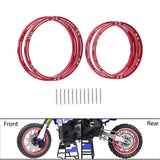 Maxbell 4 Pieces Wheel Reinforcement Rings for 1/4 Motorcycle Promoto Accessories Red