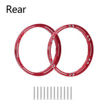 Maxbell 4 Pieces Wheel Reinforcement Rings for 1/4 Motorcycle Promoto Accessories Red