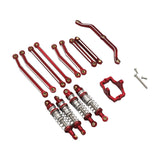 Maxbell RC Metal Shock Absorber with Pull Rod DIY Spare Parts for 1:18 Crawler Model Red