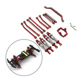 Maxbell RC Metal Shock Absorber with Pull Rod DIY Spare Parts for 1:18 Crawler Model Red