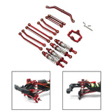 Maxbell RC Metal Shock Absorber with Pull Rod DIY Spare Parts for 1:18 Crawler Model Red