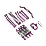 Maxbell RC Metal Shock Absorber with Pull Rod DIY Spare Parts for 1:18 Crawler Model Violet