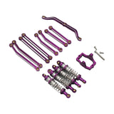 Maxbell RC Metal Shock Absorber with Pull Rod DIY Spare Parts for 1:18 Crawler Model Violet