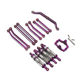 Maxbell RC Metal Shock Absorber with Pull Rod DIY Spare Parts for 1:18 Crawler Model Violet