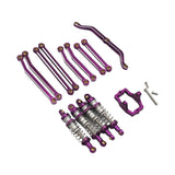 Maxbell RC Metal Shock Absorber with Pull Rod DIY Spare Parts for 1:18 Crawler Model Violet