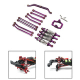 Maxbell RC Metal Shock Absorber with Pull Rod DIY Spare Parts for 1:18 Crawler Model Violet