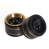 Maxbell 4 Pieces 1.0 Brass Wheel Rims RC Wheel Rims for 1/18 RC Crawler Spare Parts