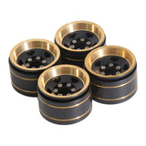 Maxbell 4 Pieces 1.0 Brass Wheel Rims RC Wheel Rims for 1/18 RC Crawler Spare Parts